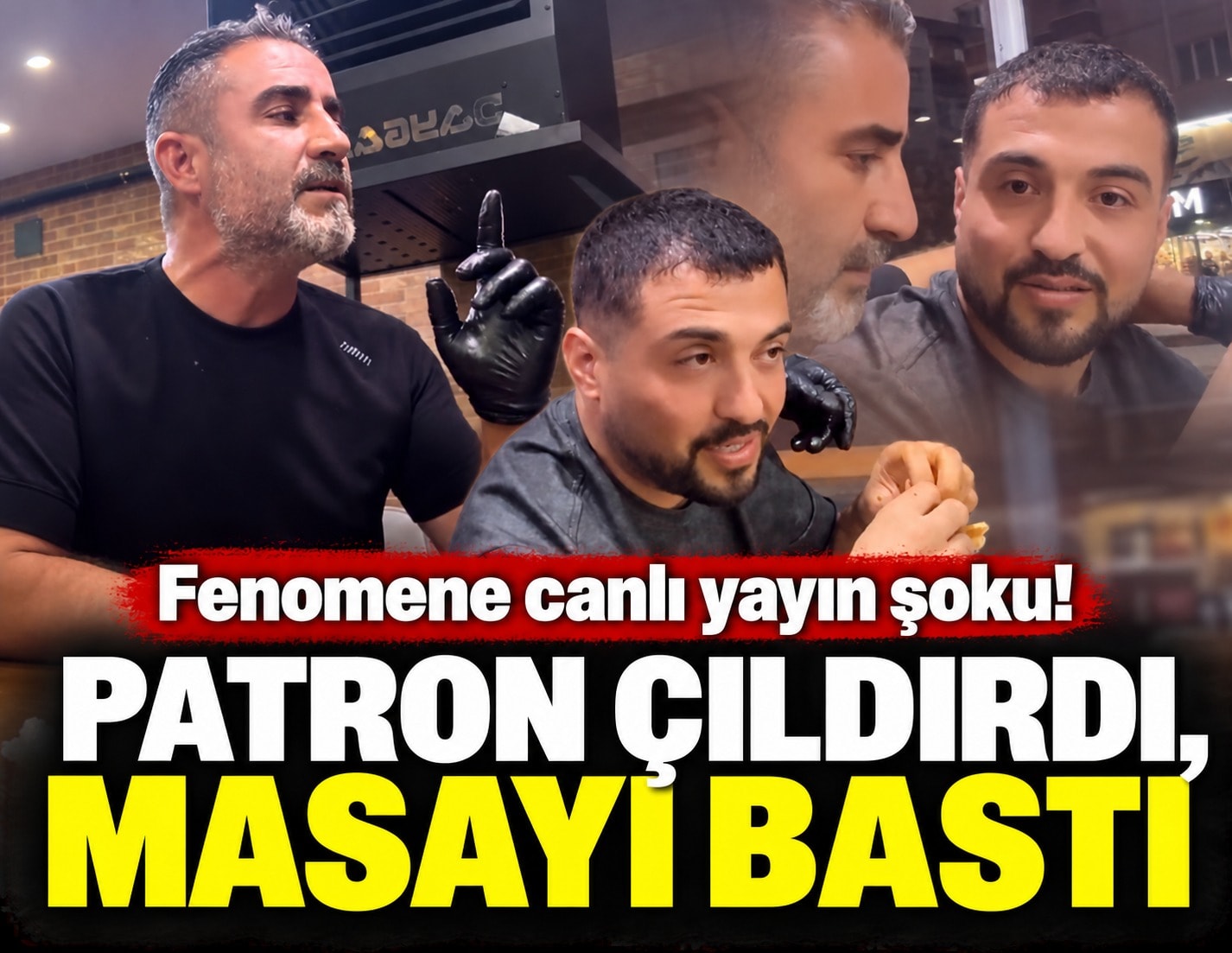 Patron çıldırdı, masayı bastı! Fenomene canlı yayın şoku