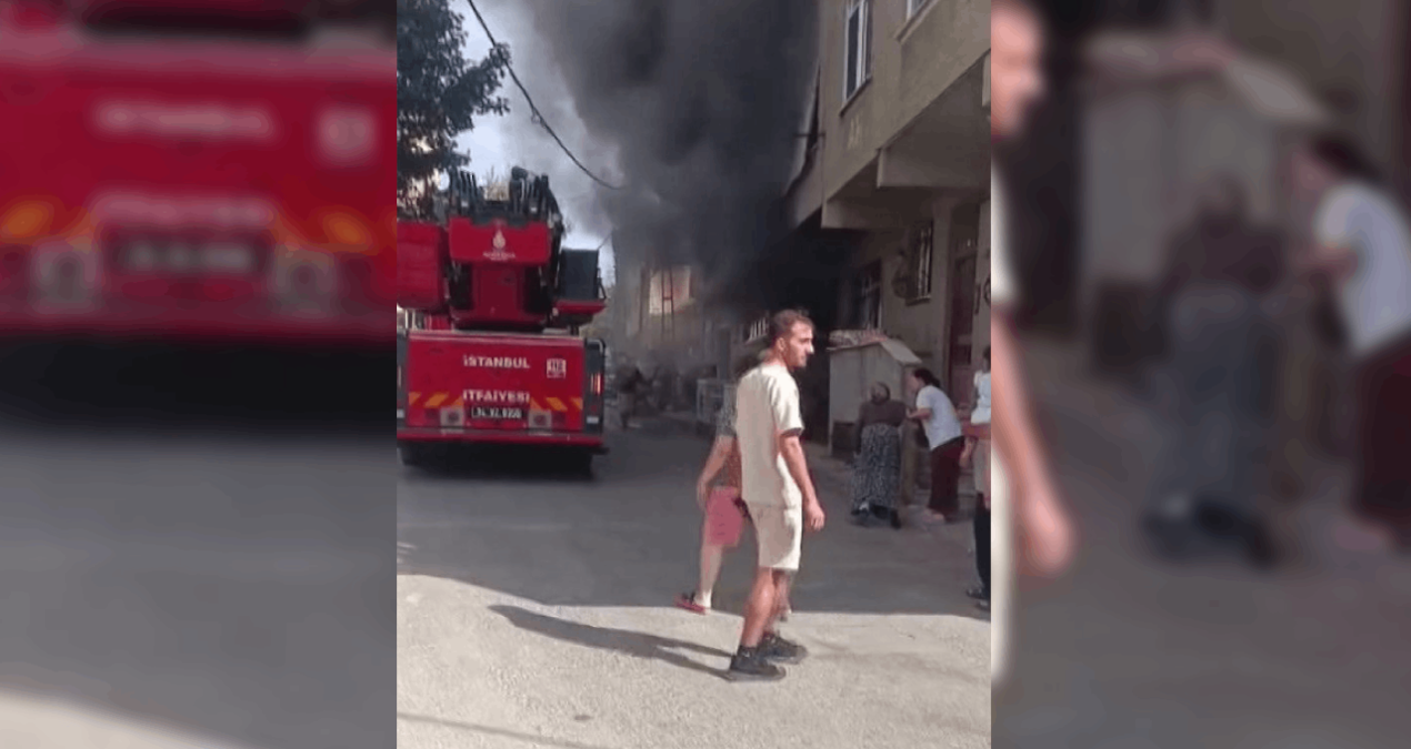 Kartal'da 2 katlı binada yangın paniği: İkinci katta mahsur kalan 2 kişi kurtarıldı!