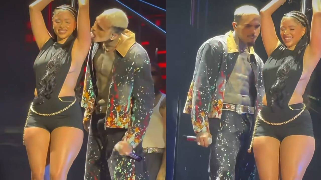 Konserde şaşırtan anlar: Sahneye çıkardığı hayranının vücudunu yaladı