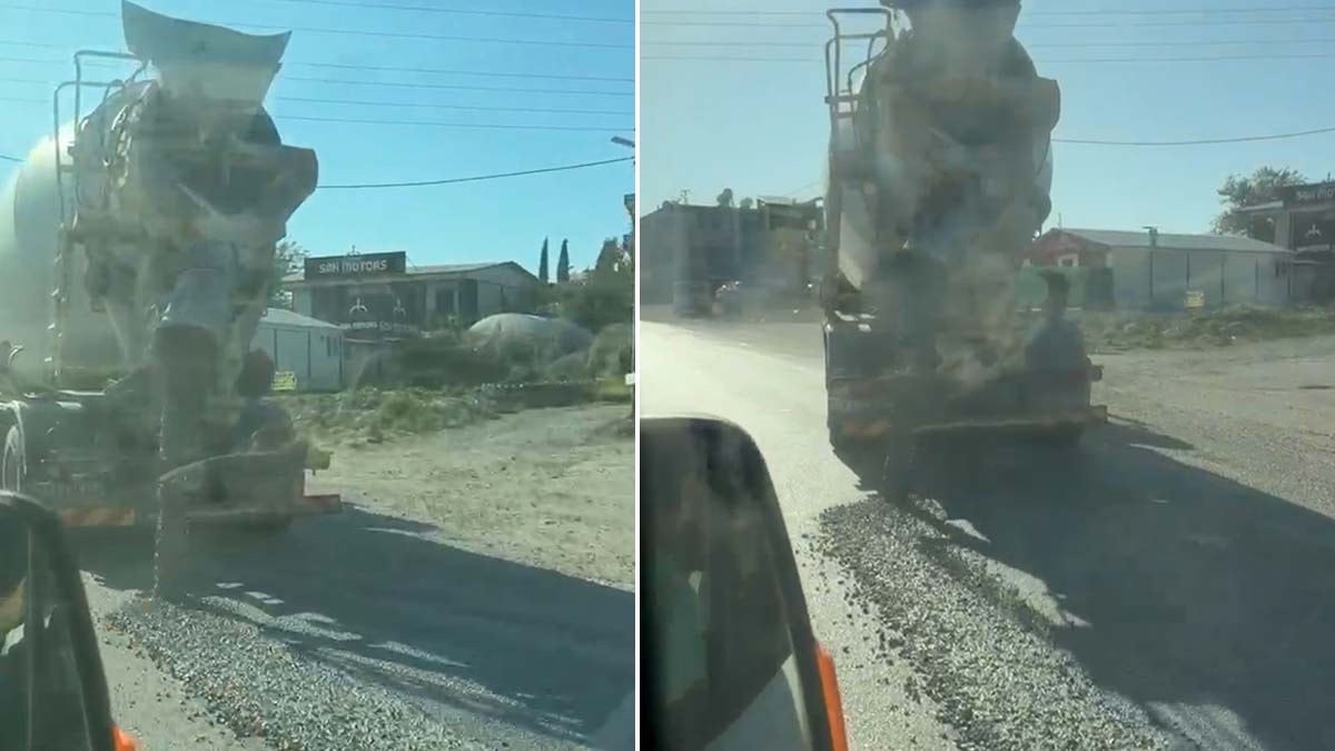 Mikser yola beton döke döke ilerledi! Cezası belli oldu